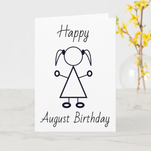 GELUKKIG ***AUGUSTUS VERJAARDAG*** AAN HET JONGE M KAART (Gele Bloem)