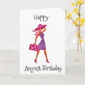 GELUKKIG ***AUGUSTUS VERJAARDAG*** VOOR U! KAART (Gele Bloem)