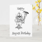 GELUKKIG ***AUGUSTUS VERJAARDAG*** VOOR U! KAART (Gele Bloem)