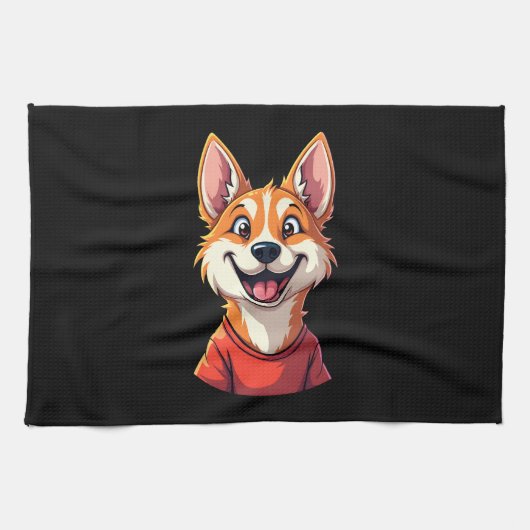 Gelukkig Australische Cattle Dog Tank Top Theedoek (Horizontaal)