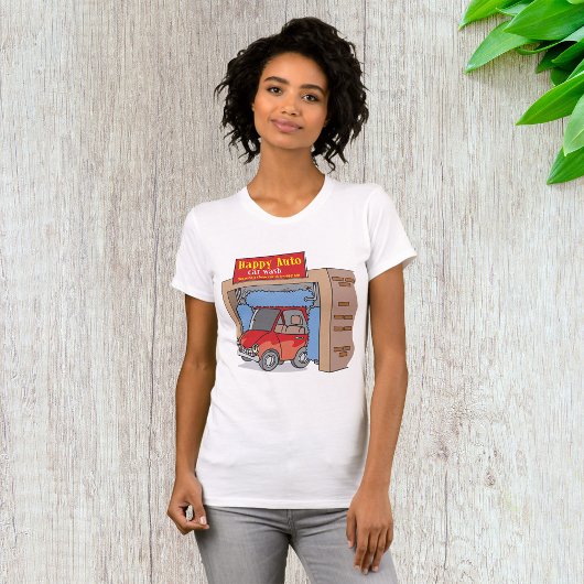 Gelukkig Auto Car Wash Dames T-Shirt