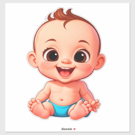 Gelukkig Baby Cartoon Sticker (Vel)
