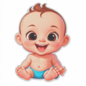 Gelukkig Baby Cartoon Sticker (Voorkant)