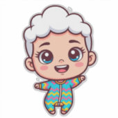 Gelukkig Baby Cartoon Sticker (Voorkant)