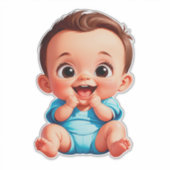 Gelukkig Baby Cartoon Sticker (Voorkant)