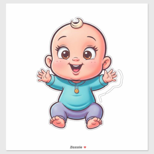 Gelukkig Baby Cartoon Sticker (Vel)
