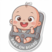 Gelukkig Baby Cartoon Sticker (Voorkant)