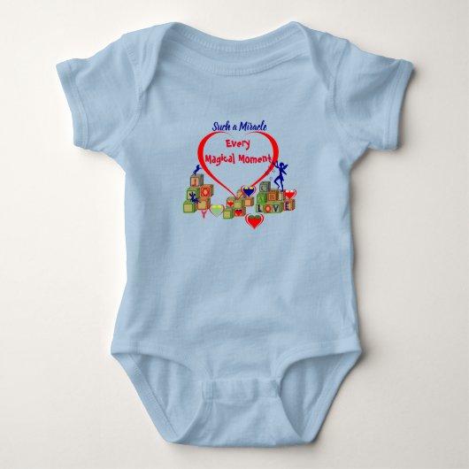 Gelukkig Baby - Leuke Blauwe Romper (Voorkant)