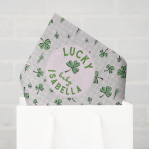 Gelukkig Baby Meisje St. Patrick's Dag Tissuepapier