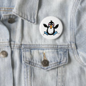 gelukkig baby pinguïn ronde button 5,7 cm (In situ)
