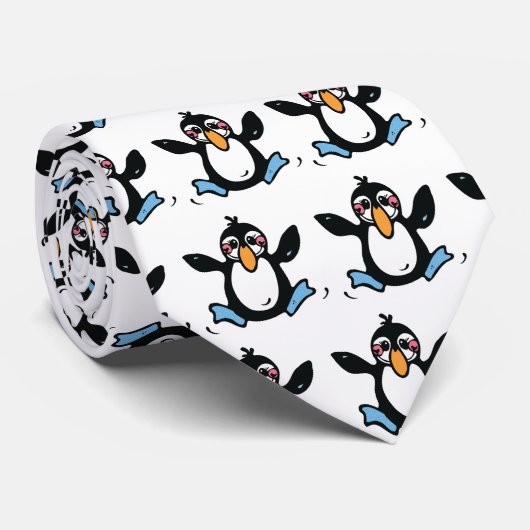 gelukkig baby pinguïn stropdas (Opgerold)