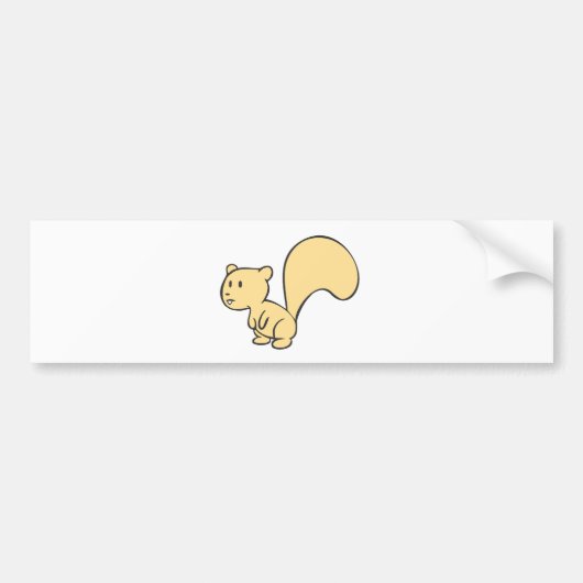 Gelukkig babysquirrel bumpersticker (Voorkant)