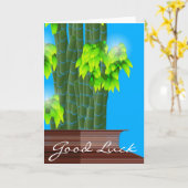 Gelukkig Bamboe, Goed Geluk Kaart (Gele Bloem)