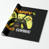 Gelukkig Bedankt Gamen Grappig Cadeaupapier (Uitgerold)