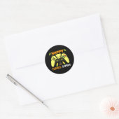 Gelukkig Bedankt Gamen Grappig Ronde Sticker (Envelop)
