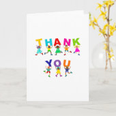 Gelukkig bedankt jullie Cartoon Diverse Kinder tek Kaart (Gele Bloem)