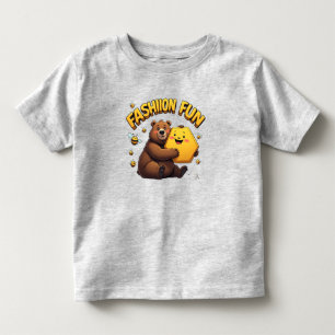 Gelukkig Beer Honingraat Pret Bij Kinderen Grafisc Kinder Shirts