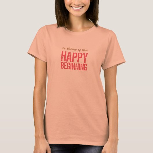 Gelukkig begin t-shirt (Voorkant)