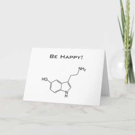 Gelukkig ben! Het Wenskaart van de serotonine Kaart (Voorkant)