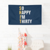 Gelukkig ben ik 30 30e verjaardag banner/achtergro spandoek (Insitu)