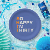 Gelukkig ben ik 30-jarig bord van het verjaardagsf (Feest)