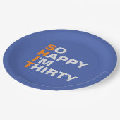 Gelukkig ben ik 30-jarig bord van het verjaardagsf (Gekanteld)