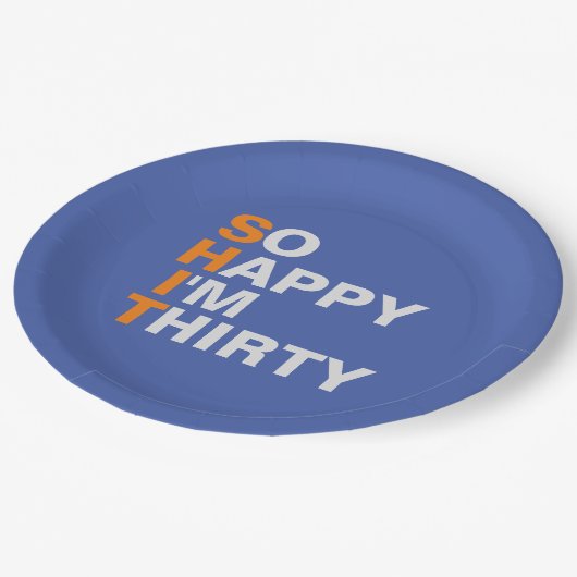 Gelukkig ben ik 30-jarig bord van het verjaardagsf (Gekanteld)