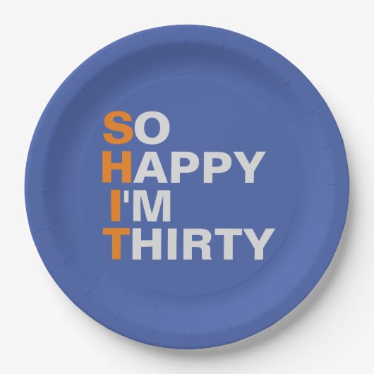 Gelukkig ben ik 30-jarig bord van het verjaardagsf (Voorkant)