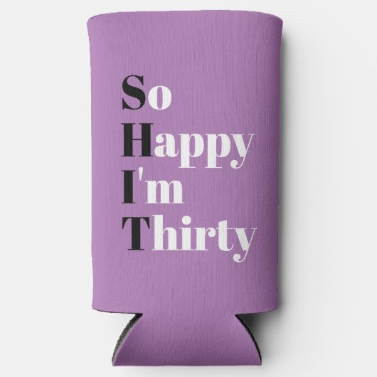 Gelukkig ben ik 30e verjaardag Seltzer Ca Blikjeskoeler (Voorkant)