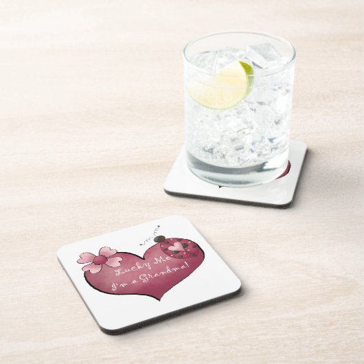 Gelukkig ben ik een oma cadeau bier onderzetter (Rechterzijde)