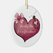 Gelukkig ben ik een oma cadeau keramisch ornament (Rechts)