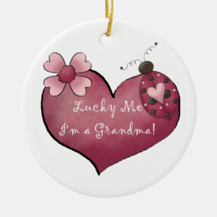 Gelukkig ben ik een oma cadeau keramisch ornament