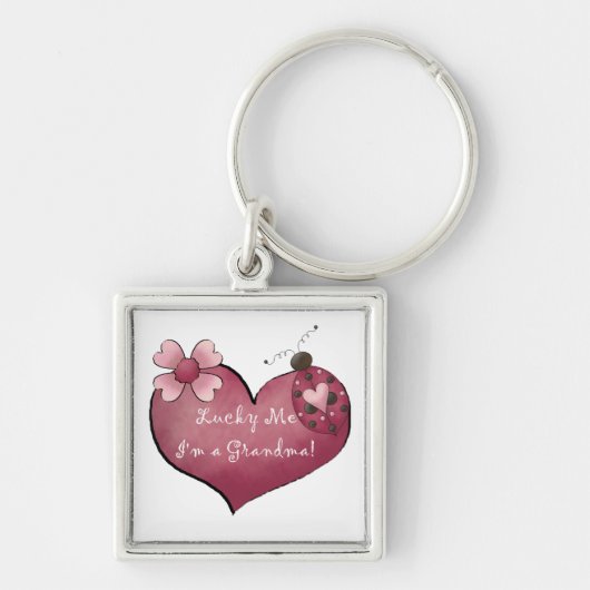 Gelukkig ben ik een oma cadeau sleutelhanger (Voorkant)