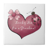 Gelukkig ben ik een oma cadeau tegeltje (Voorkant)