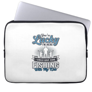 Gelukkig ben ik hier Familie Vissen Vintage Shirt  Laptop Sleeve