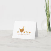 Gelukkig ben je mijn mama Hen en Chicks Moederdag. Kaart (Voorkant)