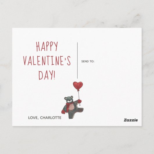 Gelukkig ben je mijn vriend Beer Briefkaart (Achterkant)