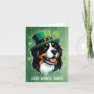 Gelukkig Berner Sennenhond Eigenaar Gelukkige St.  Feestdagen Kaart