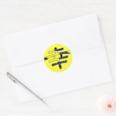 Gelukkig betekent in het Japans Kanji Ronde Sticker (Envelop)