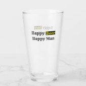 Gelukkig Bier Gelukkig Man Glas (Achterkant)