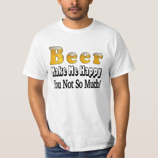 Gelukkig Bier T-shirt (Voorkant)