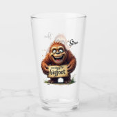 Gelukkig Bigfoot Sasquatch Mugshot Zoekteam Glas (Voorkant)