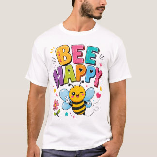 Gelukkig Bij Cute Bee Grafische T-Shirt | Grappig