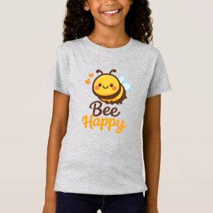 Gelukkig Bij Cute Kawaii Hommeltje Cartoon Ontwerp T-shirt