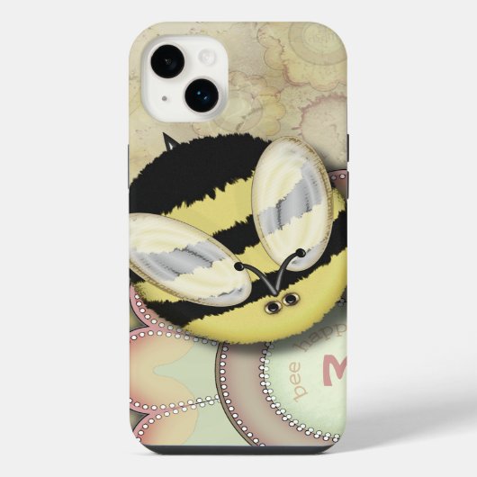 Gelukkig Bij Persoonlijk Monogram iPhone Hoesje (Achterkant)