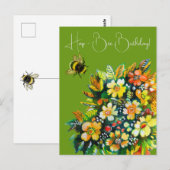 Gelukkig Bij-verjaardag Briefkaart (Voorkant / Achterkant)