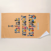 Gelukkig Bijbel Verse Schrift Quote Strandlaken (Voorkant)