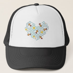 Gelukkig Bijenhart Trucker Pet