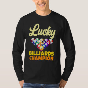Gelukkig biljartkampioen  Gelukkig snooker speler T-shirt