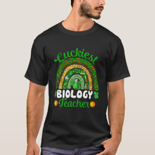 Gelukkig biologie leraar Shamrocks regenboogluipaa T-shirt
